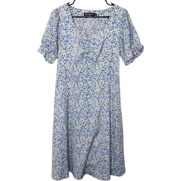|EUC| ALLEGRA K Floral Vintage Style Knee Length Dress - Picture 1 of 6